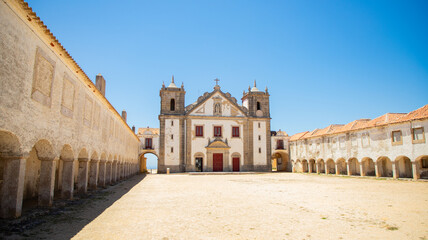 Fototapeta premium The sanctuary complex Santuario de Nossa Senhora do Cabo Espichel located to the west of Sesimbra, Portugal