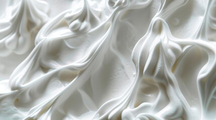 Obraz premium Macro Photography of White Yogurt Texture
