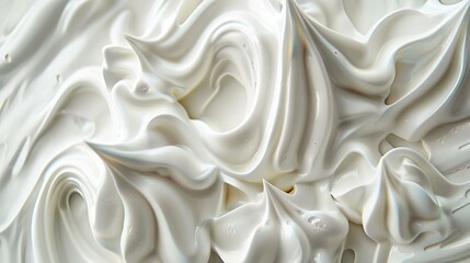 Obraz premium Macro Photography of White Yogurt Texture