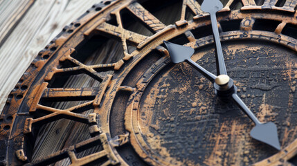 old wall clock, elegant antigue wall clock