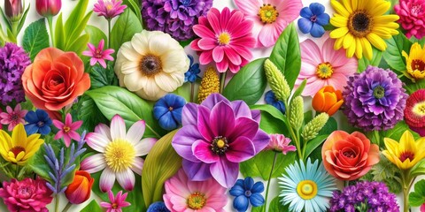 A Symphony of Colorful Blooms Close Up Photography of Various Flowers,  Flower Arrangement, Floral Design,  Floral Photography, Flower Bouquet