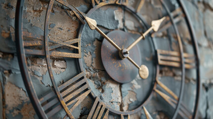 Fototapeta premium old wall clock, elegant antigue wall clock