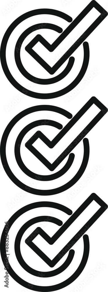Poster simple checklist is showing three steps being completed