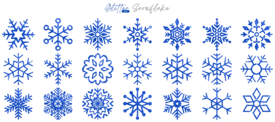 Blue gold snowflakes glitter, Christmas luxury decoration shiny sparkling