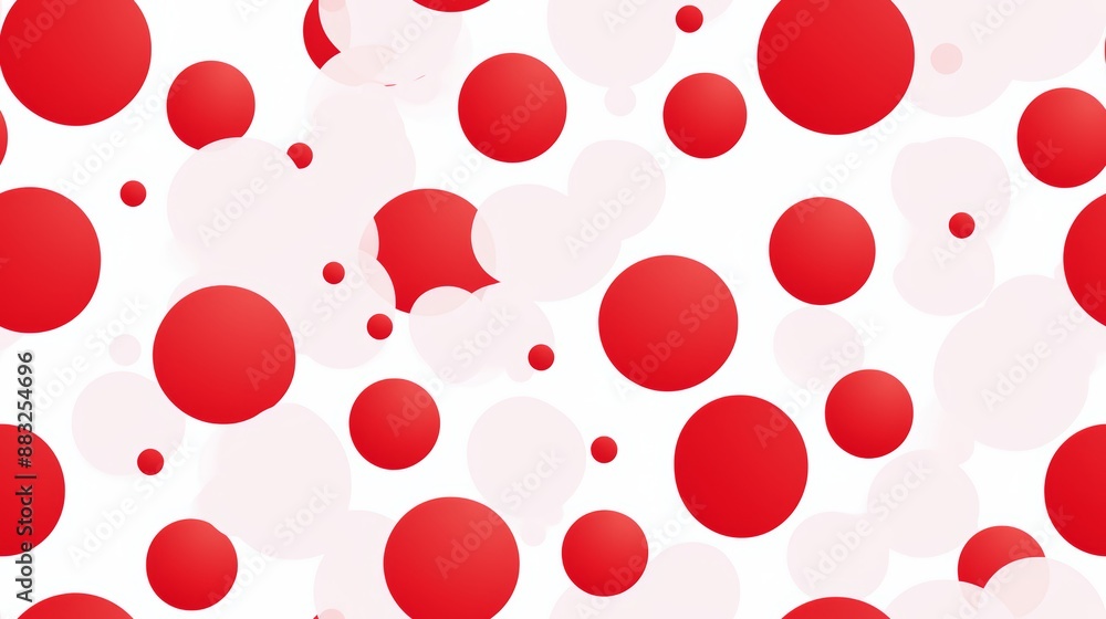 Poster vibrant polka dot pattern on white background generative ai