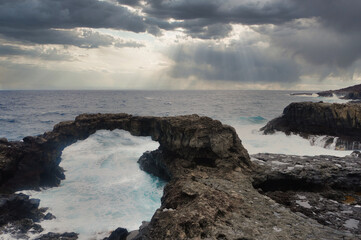 Charco Manso. El Hierro Island. Canary Islands. It is a magical place, created by basaltic flows and where nature has capriciously formed caves, arches and bathing areas.