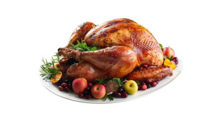 roast turkey on transparent background