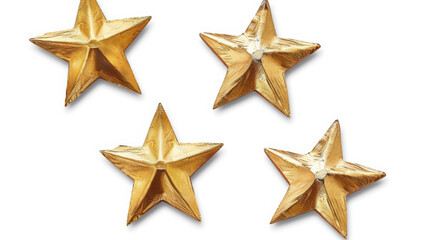 Obraz premium five golden stars for product rating on background