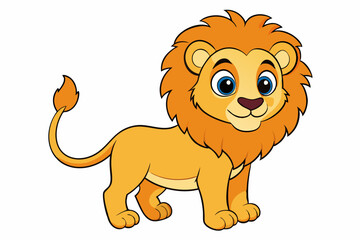 cute lion vector illustration 