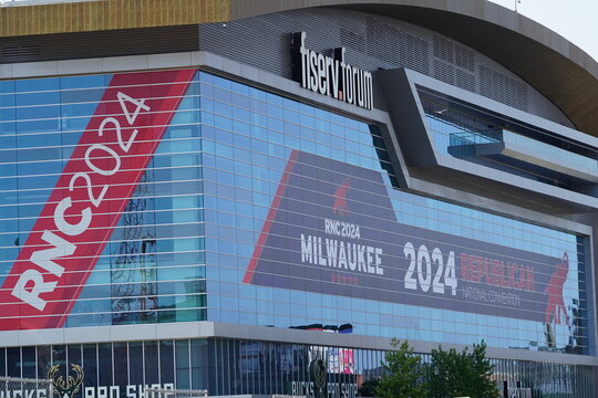 Fiserv Forum is being used to hold the 2024 RNC, Republic National Convention. 