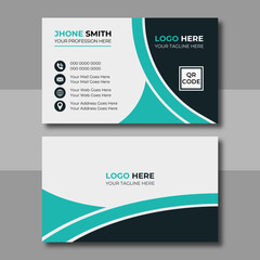 Double-sided creative unique business card vector design template. Business card for corporate business and personal use. Vector illustration design, Print ready,
