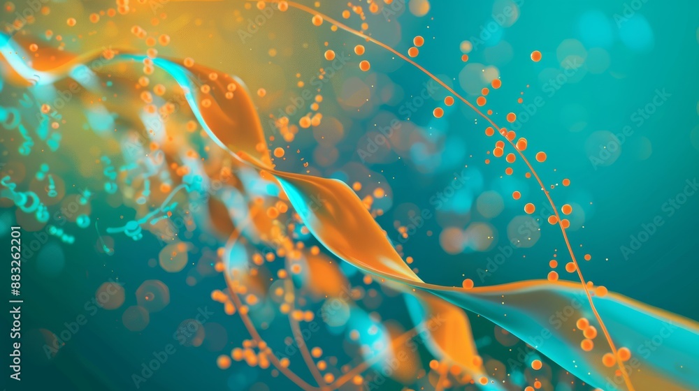 Aufkleber molecular abstract design for science and technology generative ai