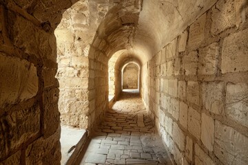 Inside the rock-hewn churches of Lalibela, Ethiopia. Beautiful simple AI generated image in 4K, unique.