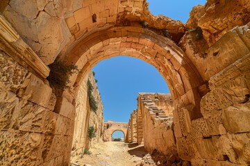 Inside the rock-hewn churches of Lalibela, Ethiopia. Beautiful simple AI generated image in 4K, unique.