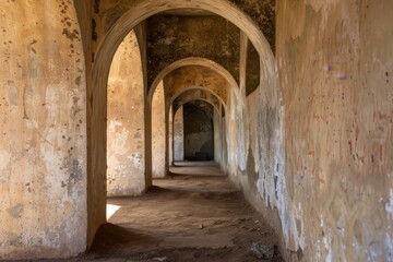 Naklejka premium Inside the rock-hewn churches of Lalibela, Ethiopia. Beautiful simple AI generated image in 4K, unique.