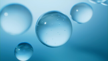 Serum, Liquid bubble, Skin care therapy, Cosmetic , Collagen, Medical care, 3d animation 3d rendering