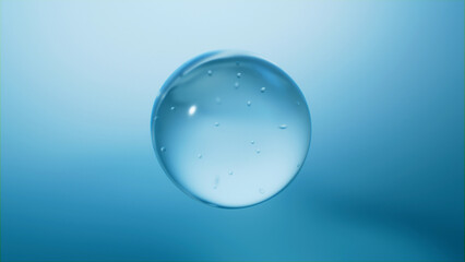 Serum, Liquid bubble, Skin care therapy, Cosmetic , Collagen, Medical care, 3d animation 3d rendering
