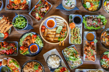 Asian Fusion Food Collage 