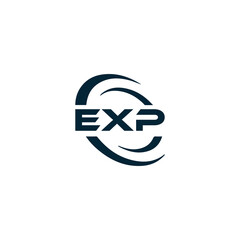 EXP logo. E X P design. White EXP letter. EXP, E X P letter logo design. E X P letter logo design in GOLD, GOLDEN LOGO, THREE, style. letter logo set in one artboard. E X P letter logo vector design.