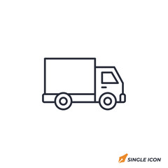 Delivery Truck icon vector illustration. Delivery Truck symbol isolated on white background.