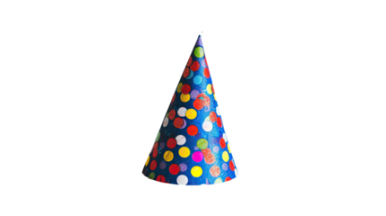 Birthday hat on a transparent background