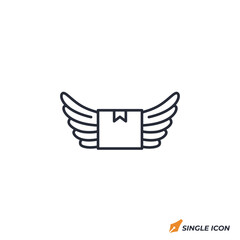 package delivery icon vector illustration. package delivery symbol isolated on white background.