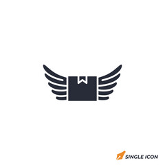 package delivery icon vector illustration. package delivery symbol isolated on white background.