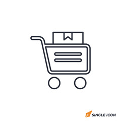 Shopping Cart icon vector illustration. Shopping Cart symbol isolated on white background.