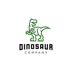 dinosaur t-rex tyrannosaurus simple line icon logo vector design, modern animal logo pictogram design