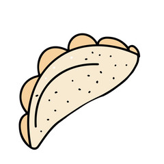 Dumpling Vector Isolated. Dumpling Icon