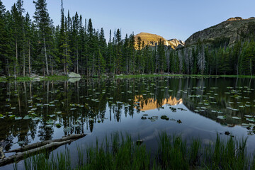 Nymph Lake at Rocky Mountain National Park in Colorado