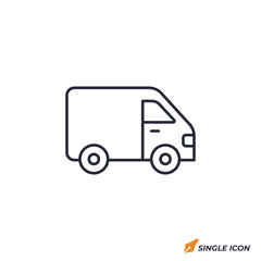 Delivery Van icon vector illustration. Delivery Van symbol isolated on white background.