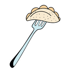 Dumpling Vector Isolated. Dumpling Icon