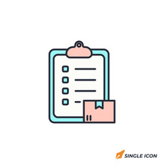 Clipboard icon vector illustration. Clipboard symbol isolated on white background