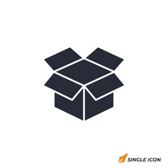 Open Package icon vector illustration. Open Package symbol isolated on white background