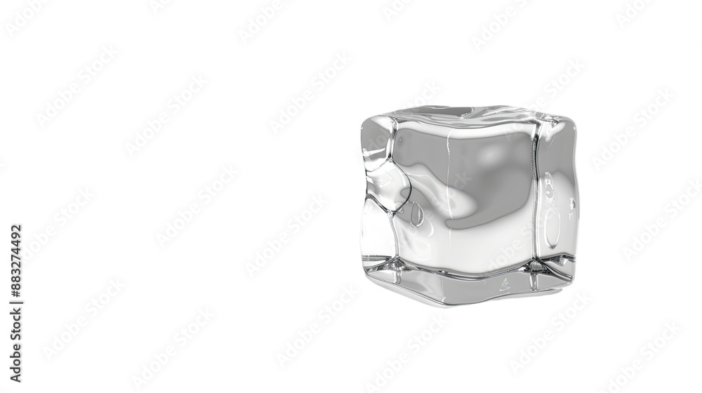 Poster ice cube on a transparent background