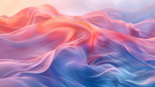 Ethereal Abstract Art with Flowing Lines and Pastel Gradient: Capturing the Essence of Softness and Tranquility in Modern Aesthetics