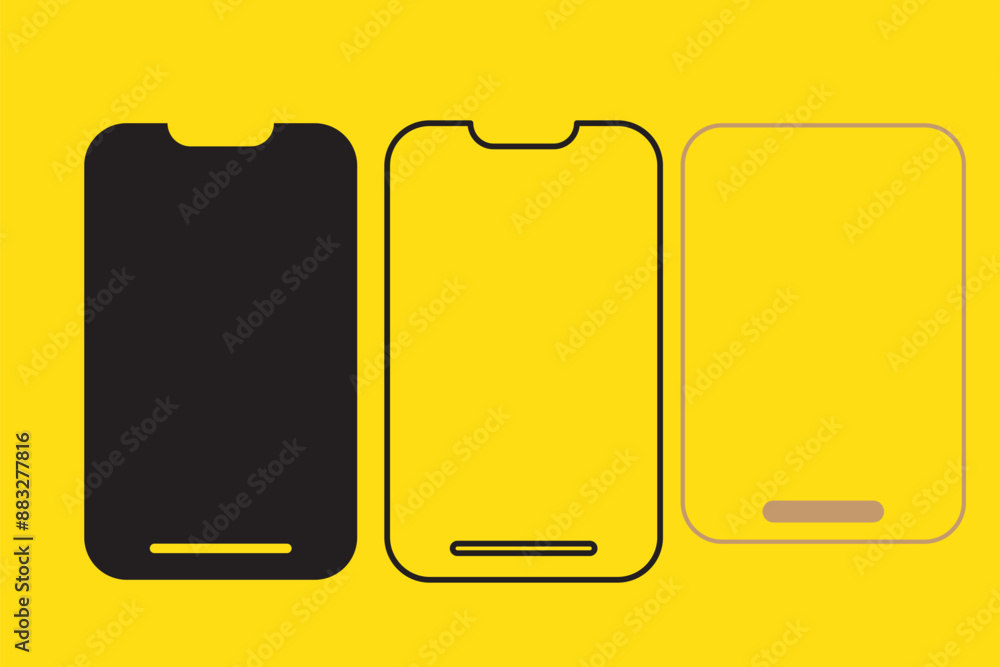 Aufkleber editable vector blank smartphone screen icon. part of a big icon set family. perfect for web and app