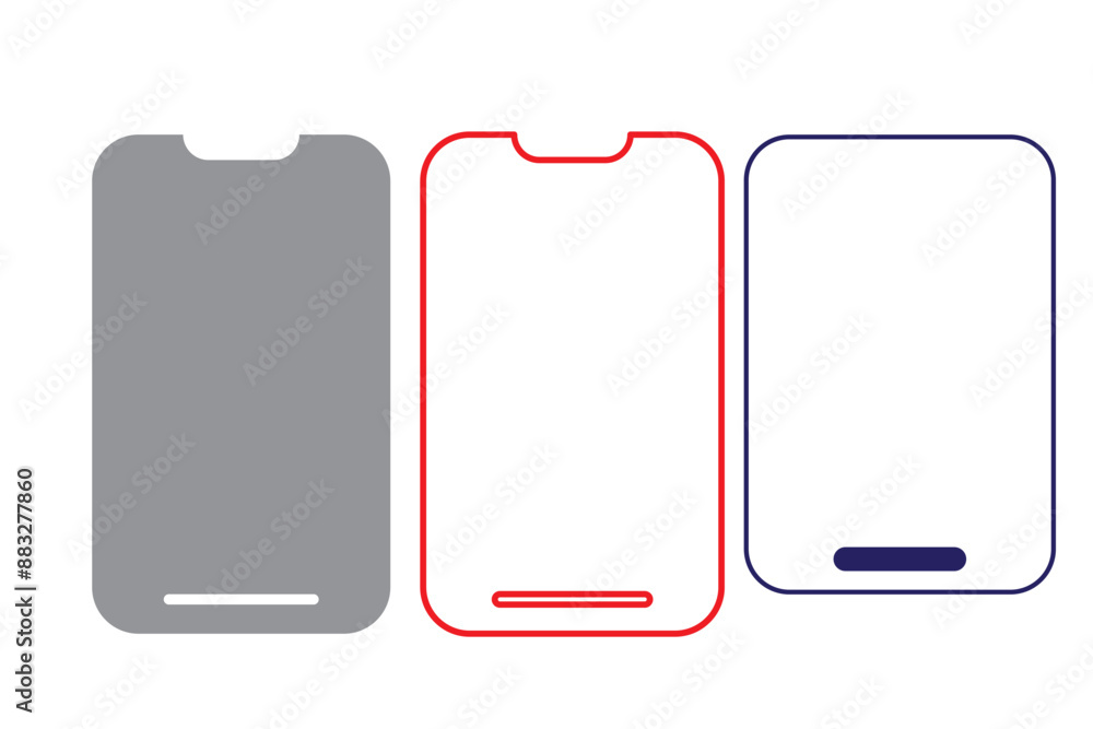 Poster editable vector blank smartphone screen icon. part of a big icon set family. perfect for web and app