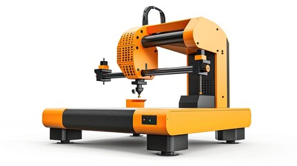 Fototapeta premium 3d printing machine on white background. 3D printer. 