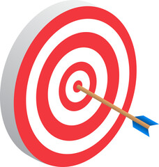 target Aim isomatric symbol illustration design