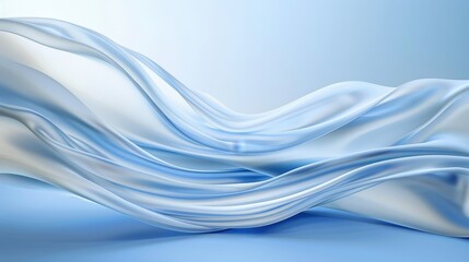 Fototapeta premium A blue and white wave with a silver tint