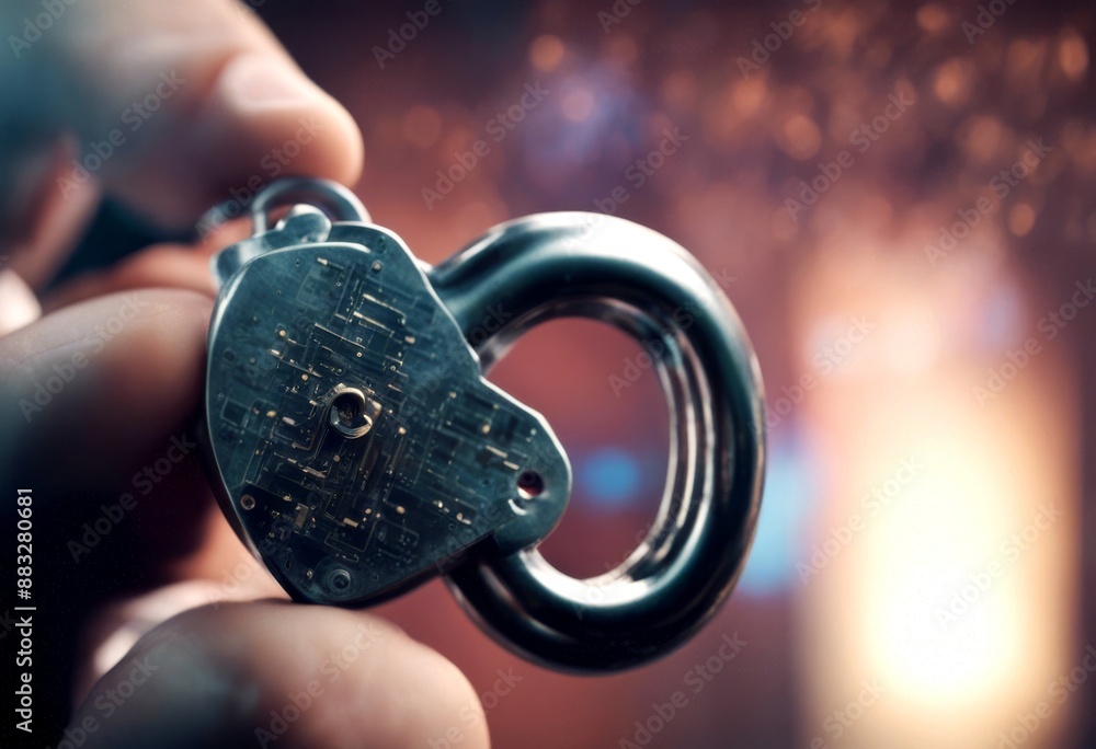 Poster cyber smart data protection business businessman attack financial from protecting connection innovat