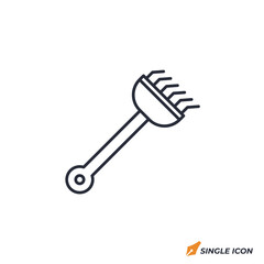 Rake icon vector illustration. Rake symbol isolated on white background