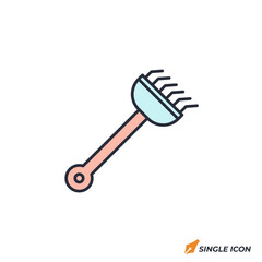 Rake icon vector illustration. Rake symbol isolated on white background