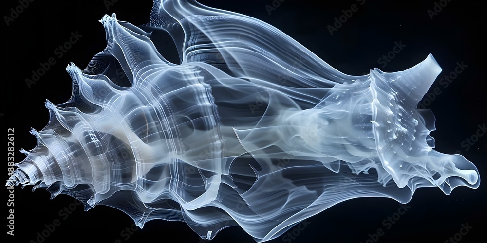 Aufkleber xray scan of a partridge tun seashell centered professional photo copy space selective focus. concep