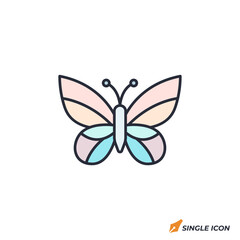 Butterfly icon vector illustration. Butterfly symbol isolated on white background