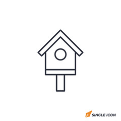 Birdhouse icon vector illustration. Birdhouse symbol isolated on white background