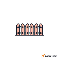 Fence icon vector illustration. Fence symbol isolated on white background