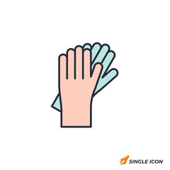 Glove icon vector illustration. Glove symbol isolated on white background